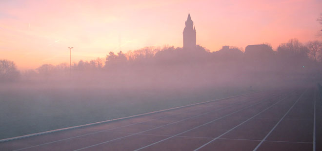 Das Bild zeigt die Sportanlage Burgfeld, copyright Stadt Friedberg (Hessen)