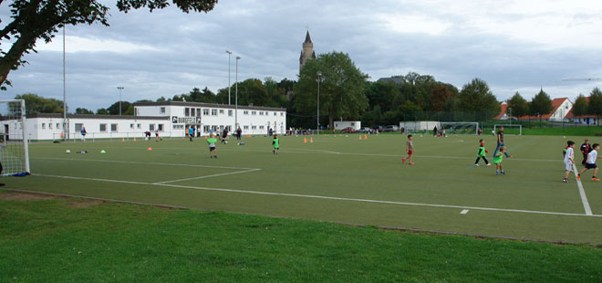 Das Bild zeigt die Sportanlage Burgfeld, copyright Stadt Friedberg (Hessen)