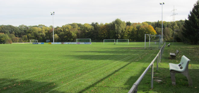 Das Bild zeigt die Sportplätze in Bruchenbrücken, copyright Stadt Friedberg (Hessen)