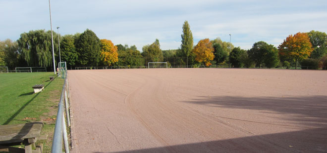 Das Bild zeigt die Sportplätze in Ossenheim, copyright Stadt Friedberg (Hessen)