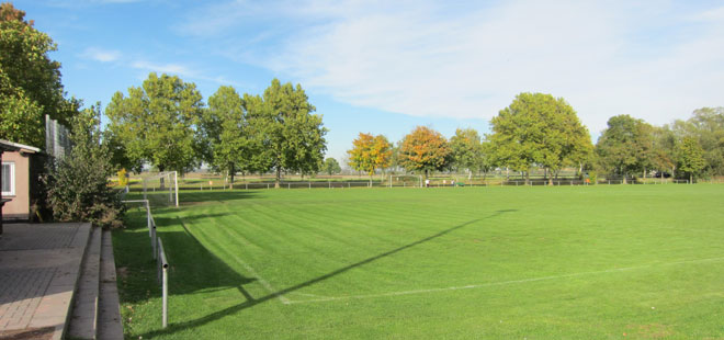 Das Bild zeigt die Sportplätze in Ossenheim, copyright Stadt Friedberg (Hessen)