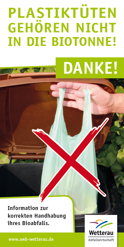 Foto Flyer AWB Kein Plastik in die Biotonne